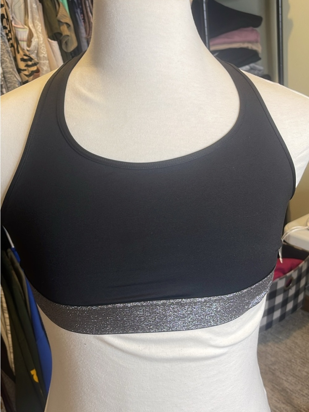 Victoria's Secret Black Sports Bralette with Sparkle Band